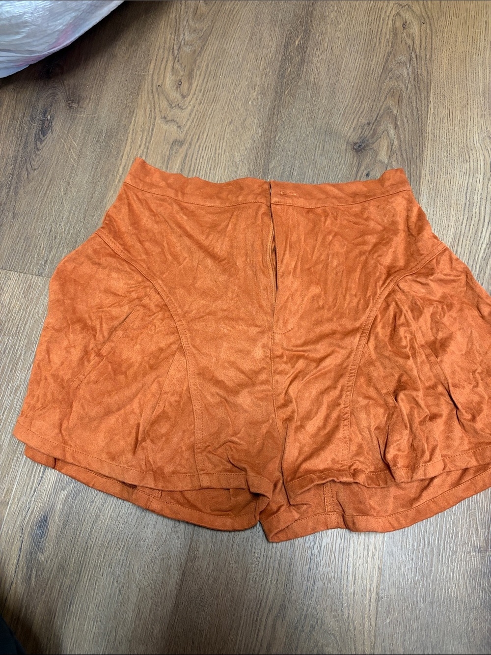 High-Waist Burnt Orange Women's Shorts